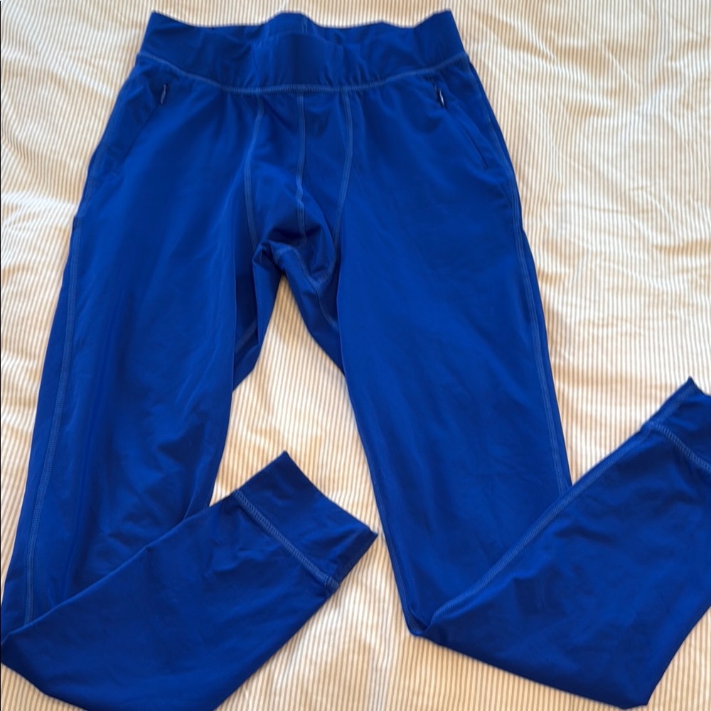 ZARA Royal Blue High-Waist Athletic Layering Leggings Boys 13-14 year old